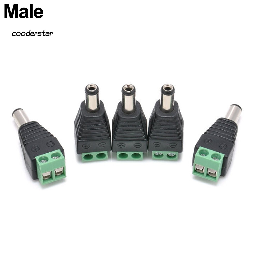 Set 5 Đầu Nối Phích Cắm Nguồn 12V DC Dành Cho Dây Đèn LED 5050 3528 Tiện Dụng