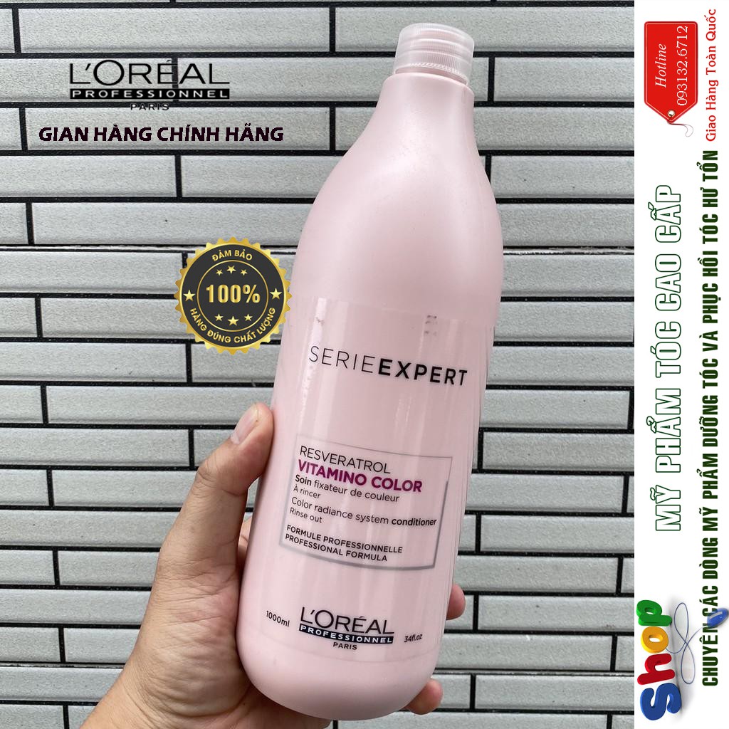 [L'oreal-chính hãng] Dầu xả dành cho tóc nhuộm L'oreal Vitamino Color Conditioner 1000ml