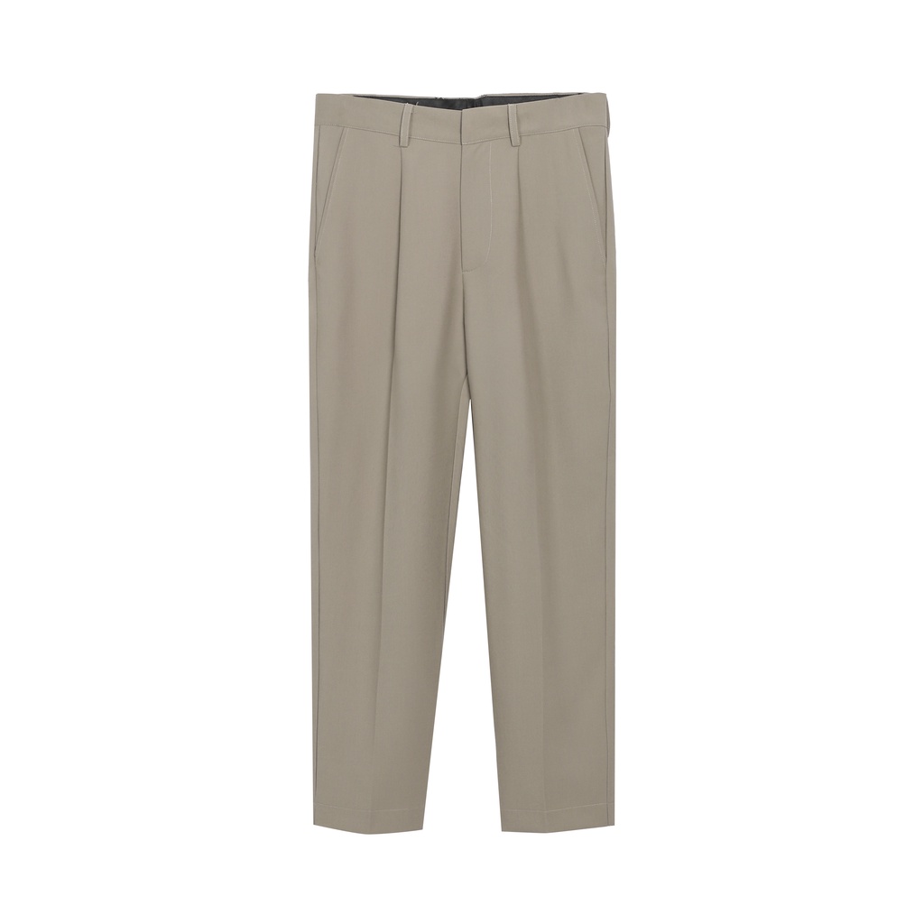 Quần tây xếp ly form rộng màu beige - Pleated Trousers