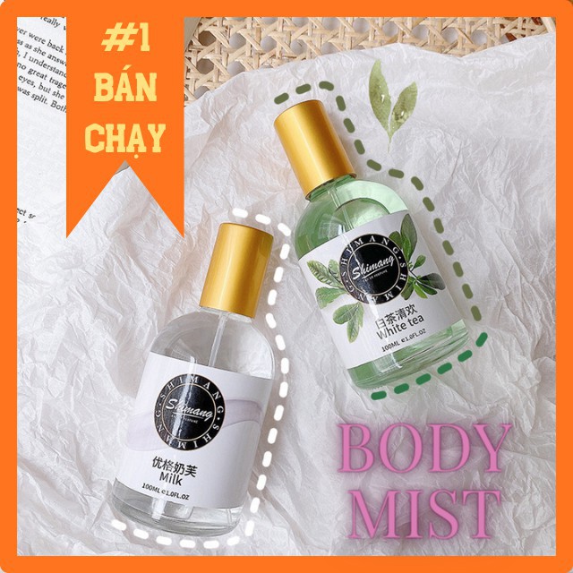 Xịt Thơm Body, Xịt Toàn Thân Body Mist Shimang Hương Tự Nhiên Mùi Dễ Chịu Dung Tích Lớn Dùng Cực Thích