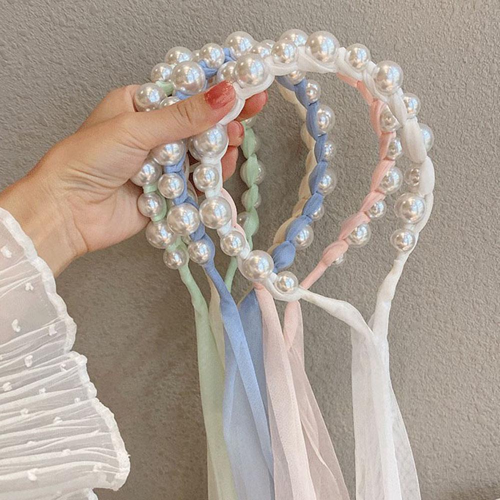 Băng Đô Vải Organza Đính Nơ Lấp Lánh Dễ Thương