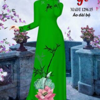 Vải áo dài in hoa sen