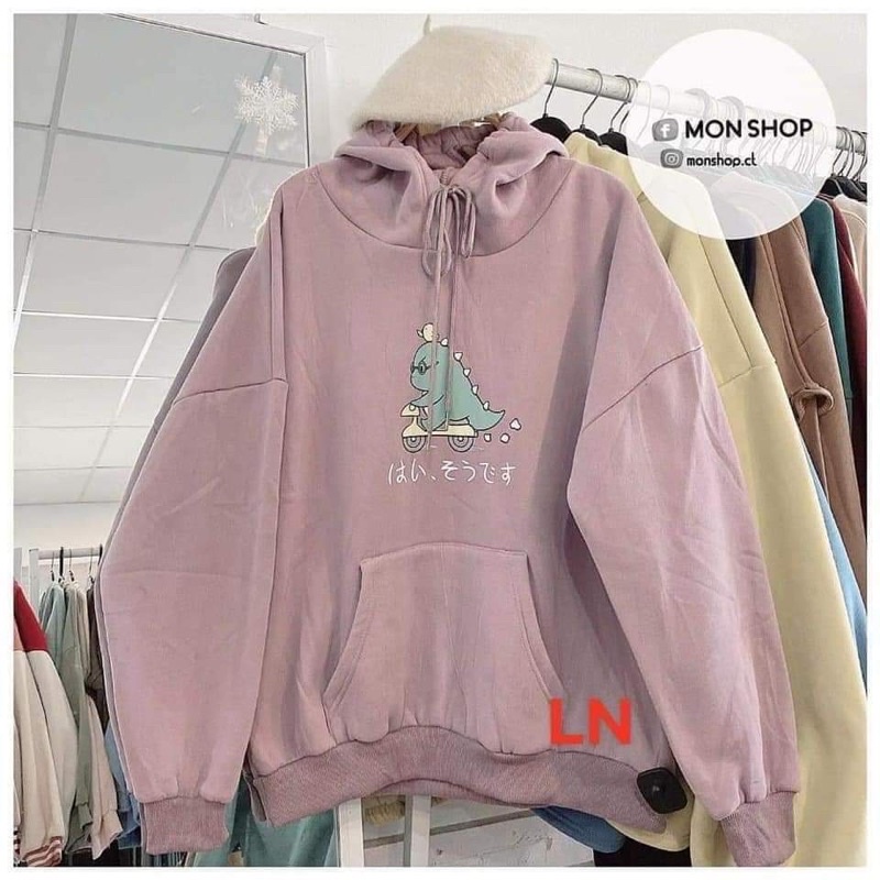 Áo hoodie khủng long đạp xe TH6