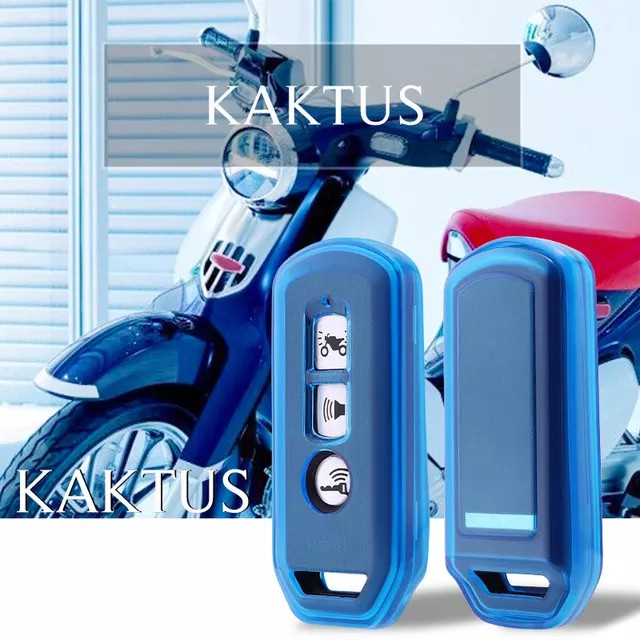 Ốp Chìa Khóa TPU Cho Xe Máy Honda PCX ADV 150 Sh 125, Ốp Bảo Vệ Toàn Bộ Điều Khiển Từ Xa Thông Minh (Trong + Xanh Dương)
