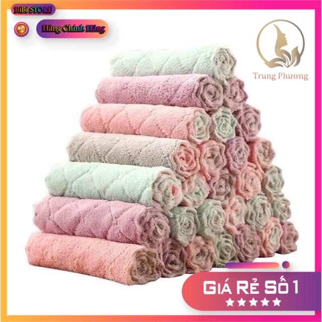 Set 10 Cái Khăn Lau Đa Năng 12cm x 18cm_ Thấm Hút Tốt