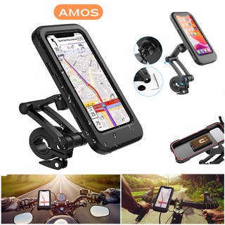 Giá đỡ điện thoại xe máy xe đạp điện AMOS công nghệ cao chống mưa