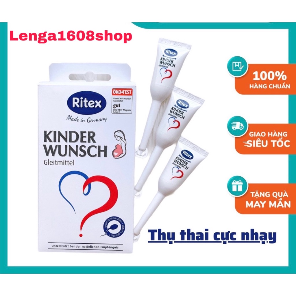Gel Ritex Kinderwunsch Đức hỗ trợ thụ thai (bán lẻ ống hoặc hộp)