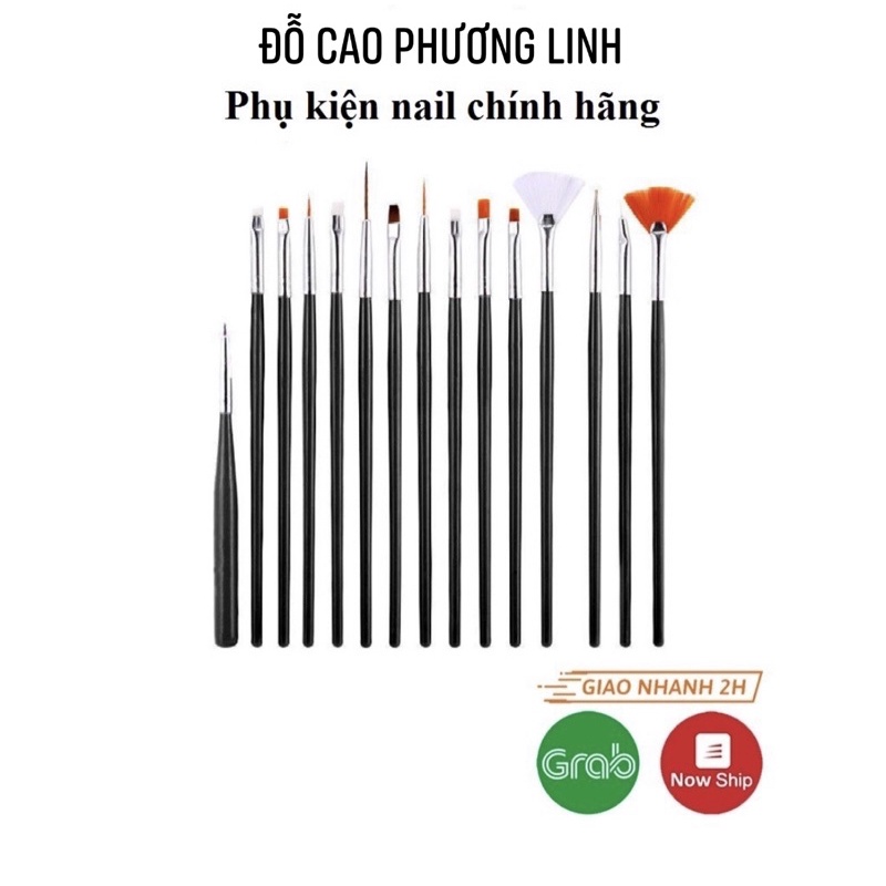 Set cọ làm nail 15 cây , set cọ vẽ full các dáng