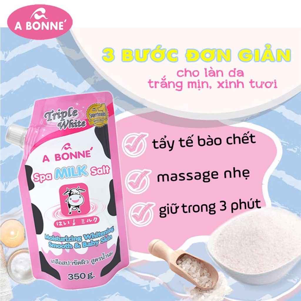 Muối tắm sữa bò tẩy tế bào chết A Bonne Spa Milk Salt Thái Lan 350gr