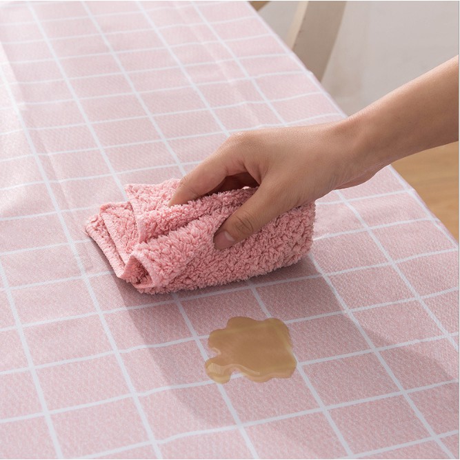 Home tươi nhỏ rô khăn trải bàn chịu nước và dễ dàng để làm sạch bảng phòng khách chống dầu chống bỏng PVC vải bảng