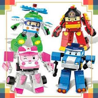 Bộ Đồ Chơi Robocar Poli Biến Hình Robot Siêu Xe 4 Trong 1 Cao Cấp Dành Cho Bé