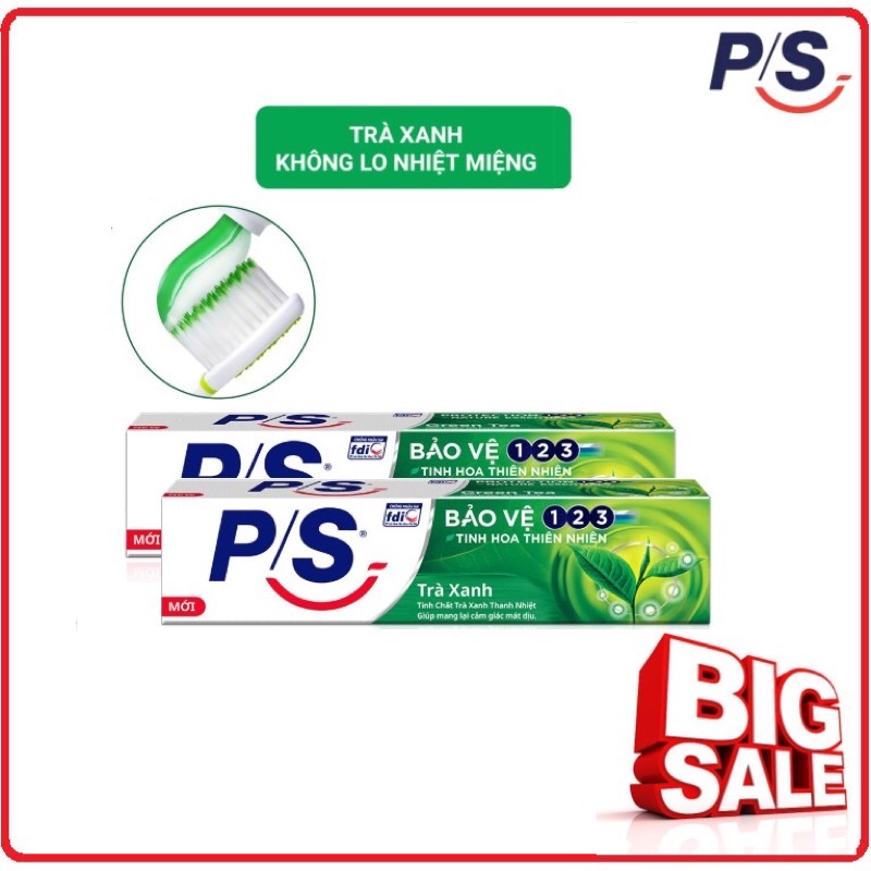 Kem Đánh Răng P/S Trà Xanh/Ngừa Sâu Răng Tuýp 100g
