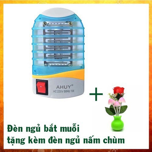 Combo đèn ngủ bắt muỗi + đèn ngủ cây nấm