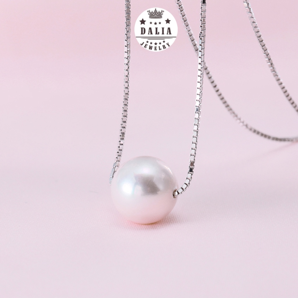 Dây chuyền bạc hạt trai nhân tạo DaLiA Jewelry vòng cổ hạt châu sang trọng quý phái chuẩn bạc 925