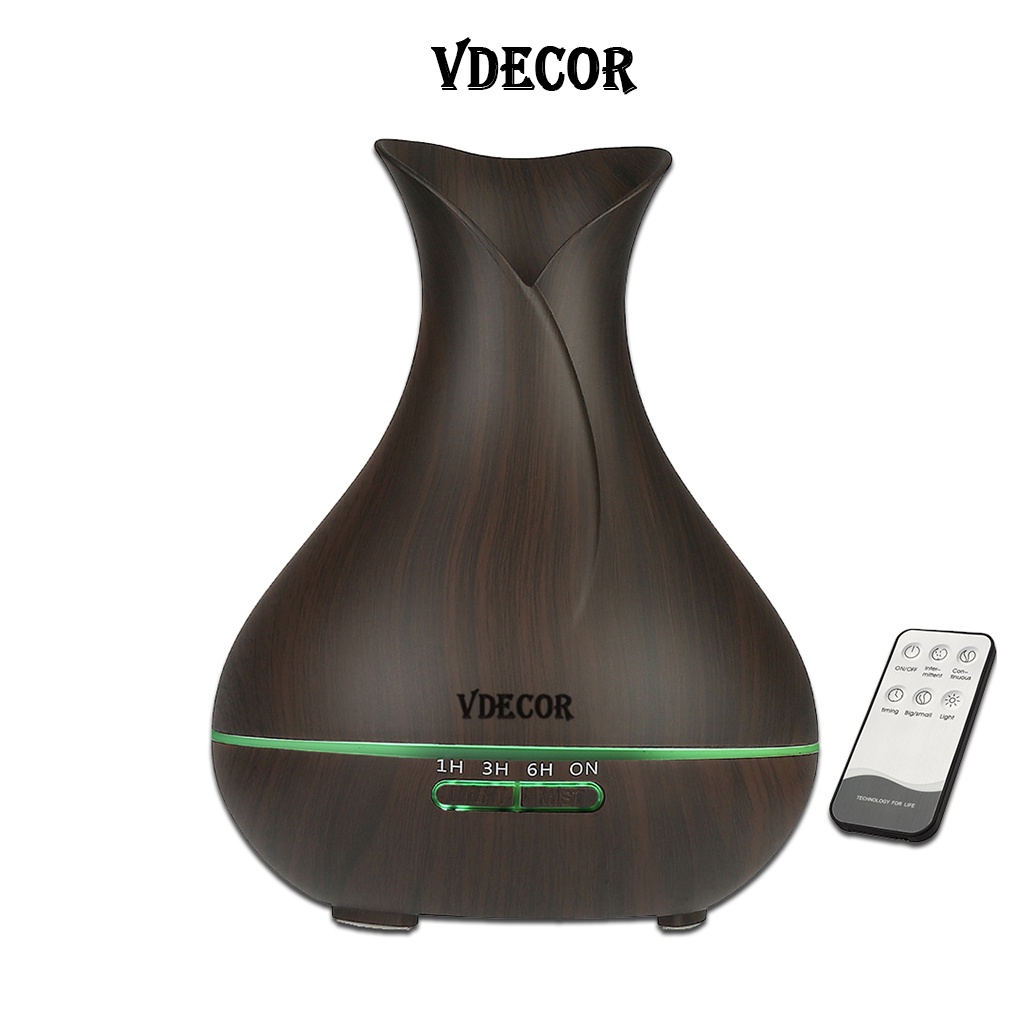 Máy Xông Tinh Dầu VDECOR Cao Cấp Lục Bình 550ml| Bảo Hành 12 tháng 1 đổi 1 trong 14 ngày