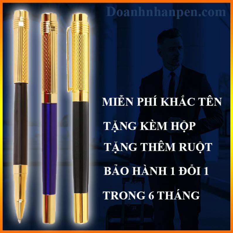 Miễn phí khắc tên & Vận Chuyển Tặng Kèm Hộp & Ruột Mực,  John Henry 48 - mực Dạ bi, ngòi 0.5 mm, tặng kèm 1 ruột