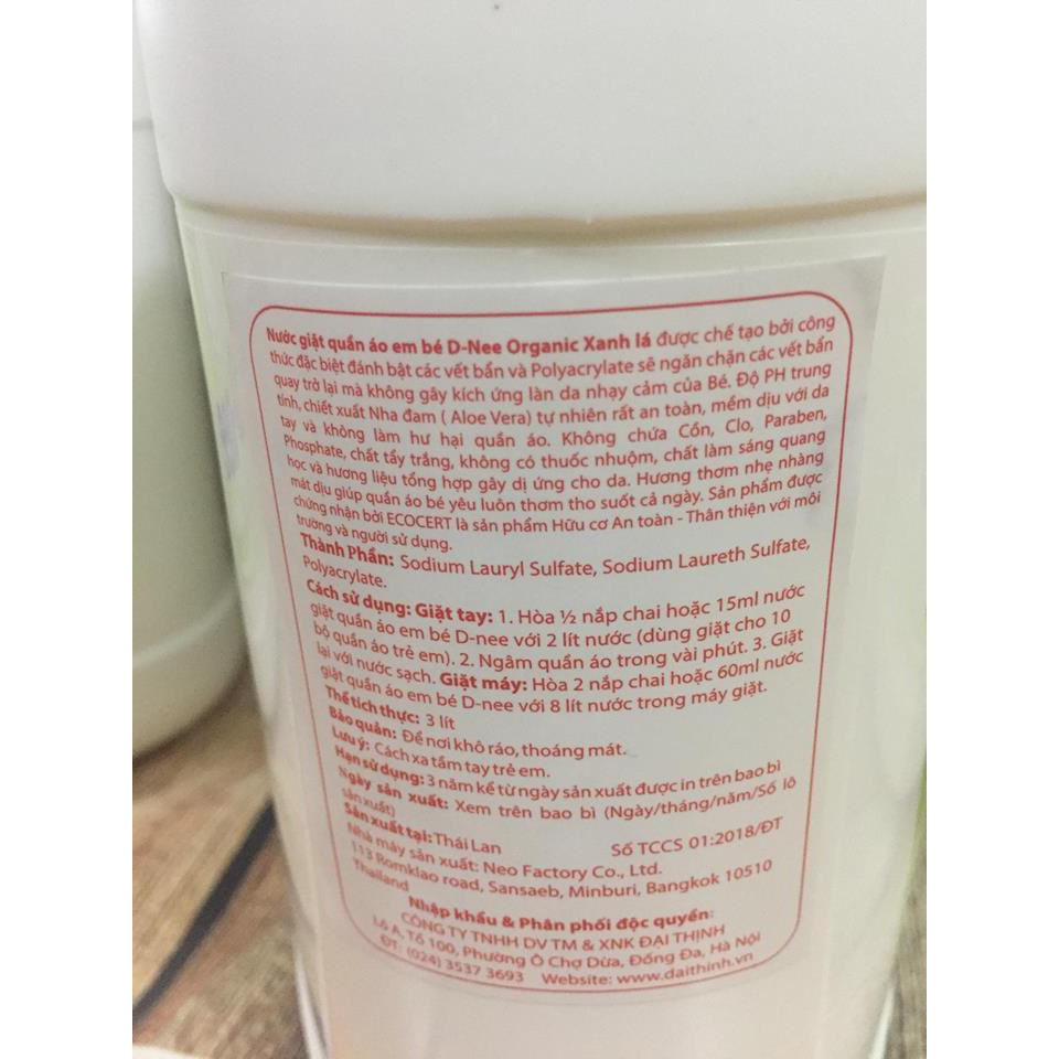 Nước giặt Dnee 3000ml Đủ Màu -