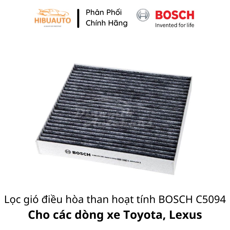 Lọc gió điều hòa BOSCH C5094 cho các dòng xe Toyota, Lexus - có lớp than hoạt tính