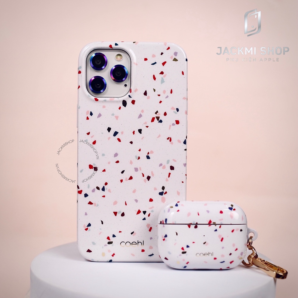 [COMBO 2 MÓN CHÍNH HÃNG UNIQ] ỐP LƯNG TERRAZZO CHO IPHONE 12/12PRO/12PROMAX + CASE AIRPODS TERRAZZO CHO AIRPODS PRO