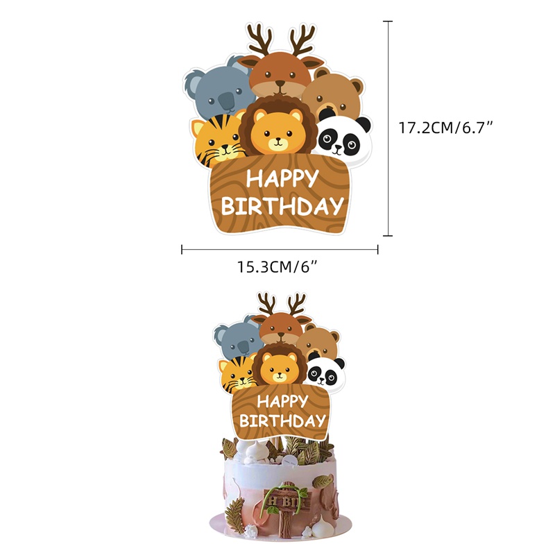 Bộ Bong Bóng Hình Động Vật Rừng Cây Rừng Trang Trí Tiệc Sinh Nhật Bé