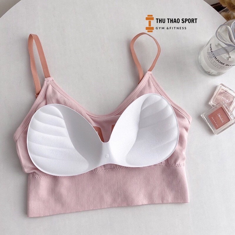 Áo Tập Gym Nữ 2 Dây Babe Croptop , Áo Tập Yoga Co Giãn Nâng Ngực Tự Nhiên