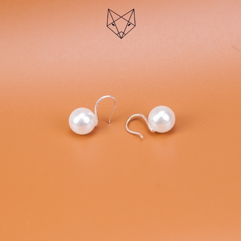 Khuyên Tai Bạc Nữ S925 CaoBac Silver Móc Trai Sang Chảnh Cho Bạn Nữ Đi Chơi Đi Tiệc