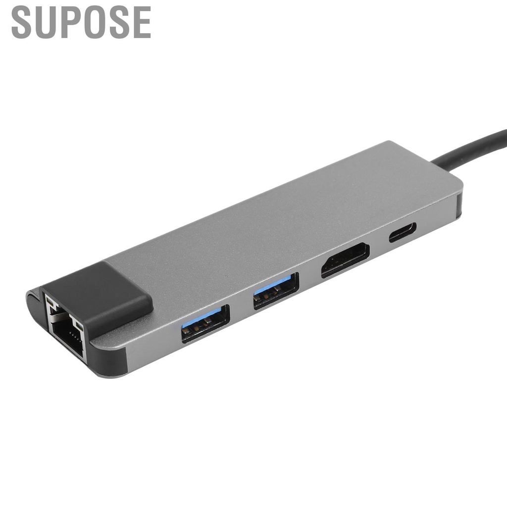 Supose 5 In 1 USB-C Hub 4K HDMI Type-C to PD RJ45 USB3.0 Adapter for iOS Samsung