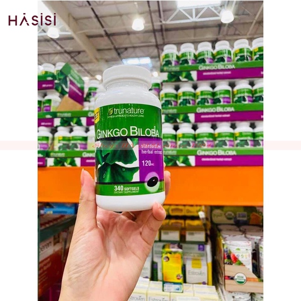 Viên Uống Bổ Não - TRUNATURE - Ginkgo Biloba 120mg (340 Softgels - 2 Viên/Ngày)