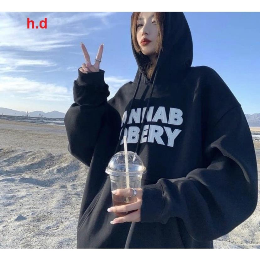 Áo hoodie ANNAB siêu hot, chất nỉ ngoại Form rộng cánh dơi trùm mông hàng mũ 2 lớp to đẹp hình in sắc nét