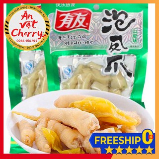 CHÂN GÀ YUYU - Chân Gà Muối Cay - Gói 100gr - Đồ ăn vặt nội địa [Ăn Vặt Cherry]