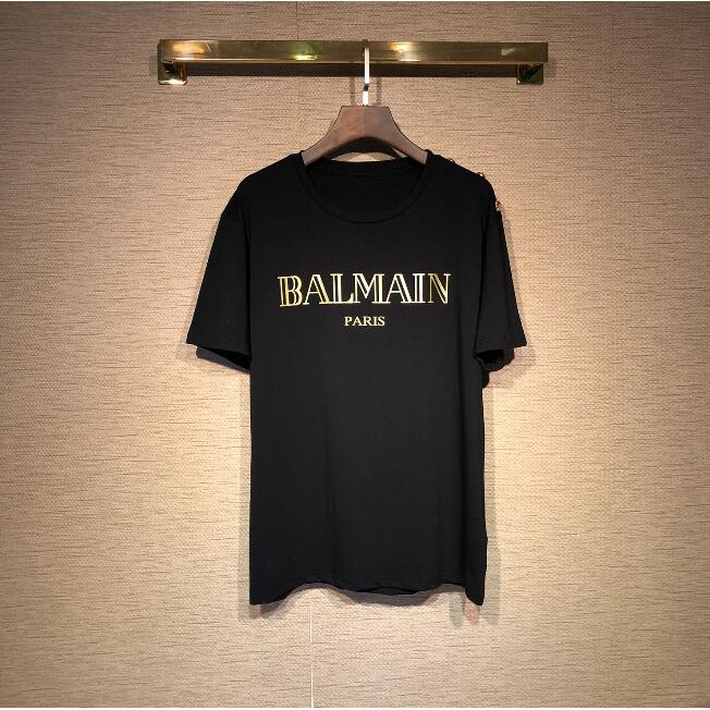 Áo thun cotton Unisex thêu chữ thời trang đơn giản