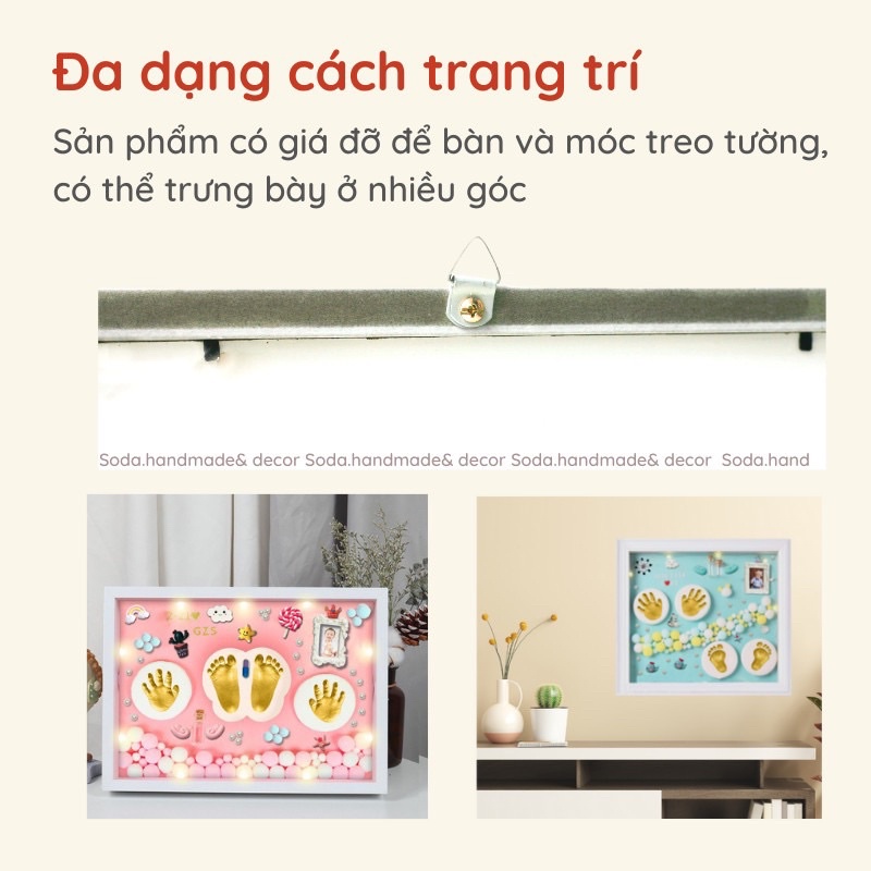 [Mẫu mới nhất]Khung in dấu chân tay cho bé