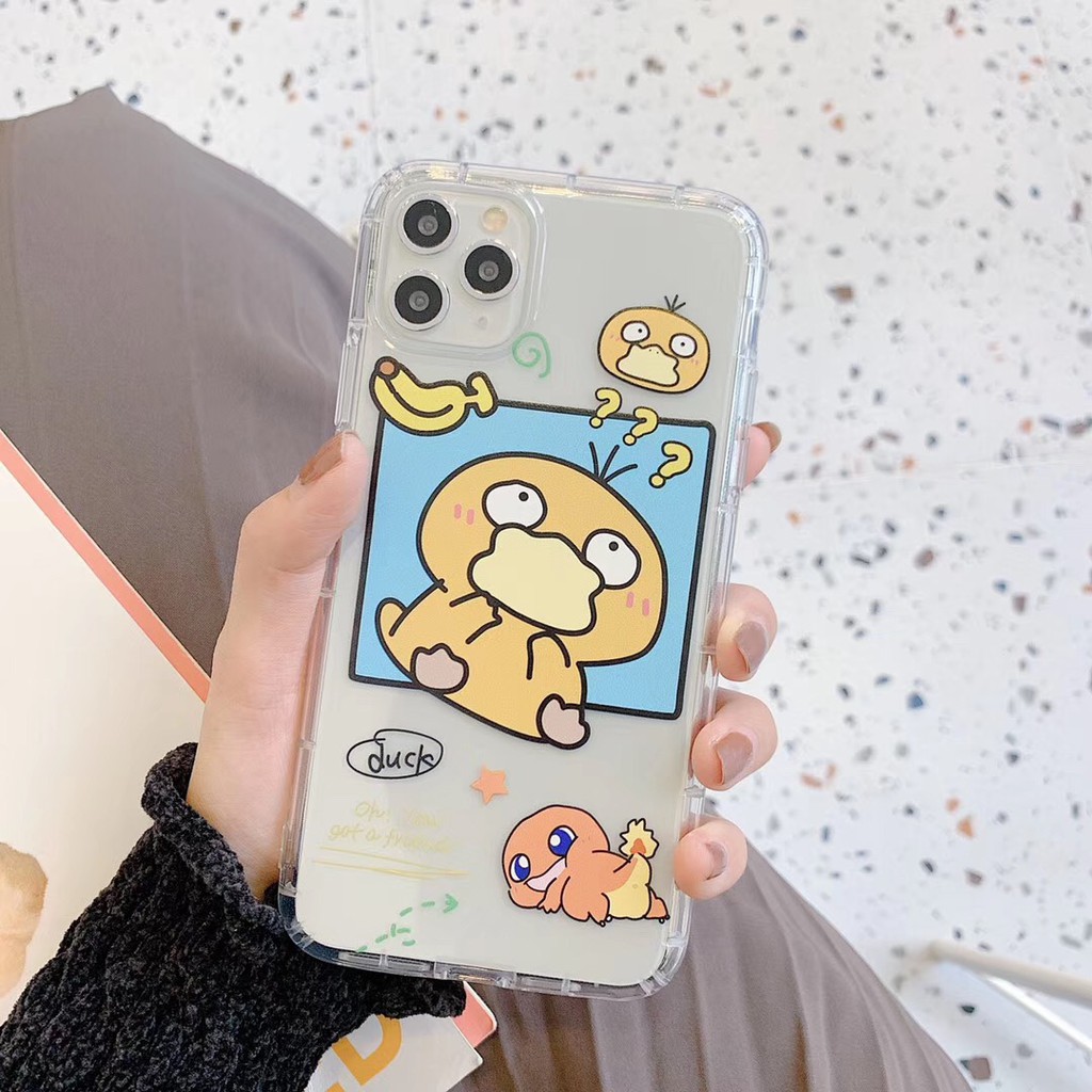 Ốp điện thoại TPU dẻo hình hoạt hình Pikachu / vịt dễ thương cho IPHONE11 11PROMAX 7PLUS 8 X XR XS | BigBuy360 - bigbuy360.vn