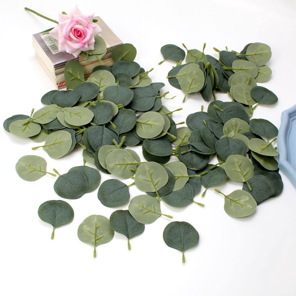 Set 50 Lá Bạch Đàn Giả Trang Trí Bàn Tiệc Cưới