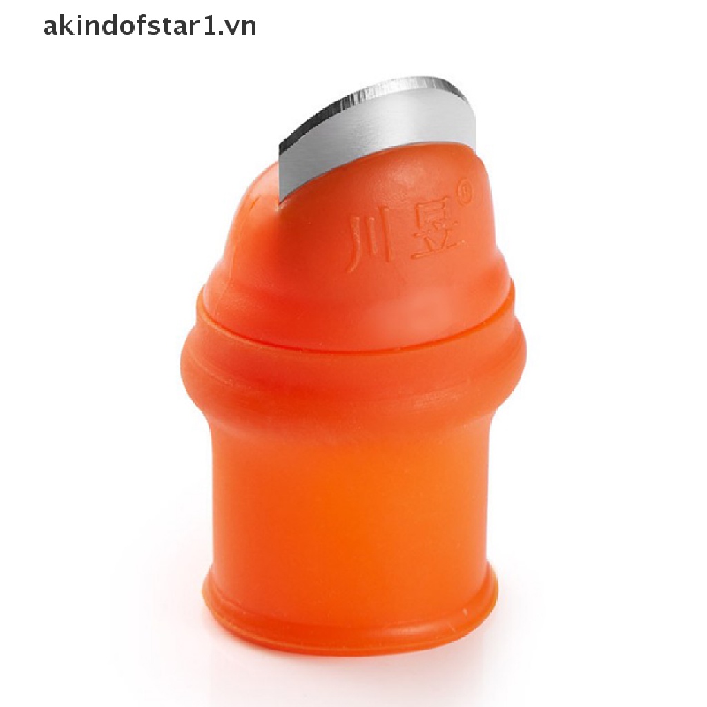 Dao cắt rau củ kiểu vỏ bọc bảo vệ ngón tay bằng silicon tiện dụng cho nông nghiệp/làm vườn