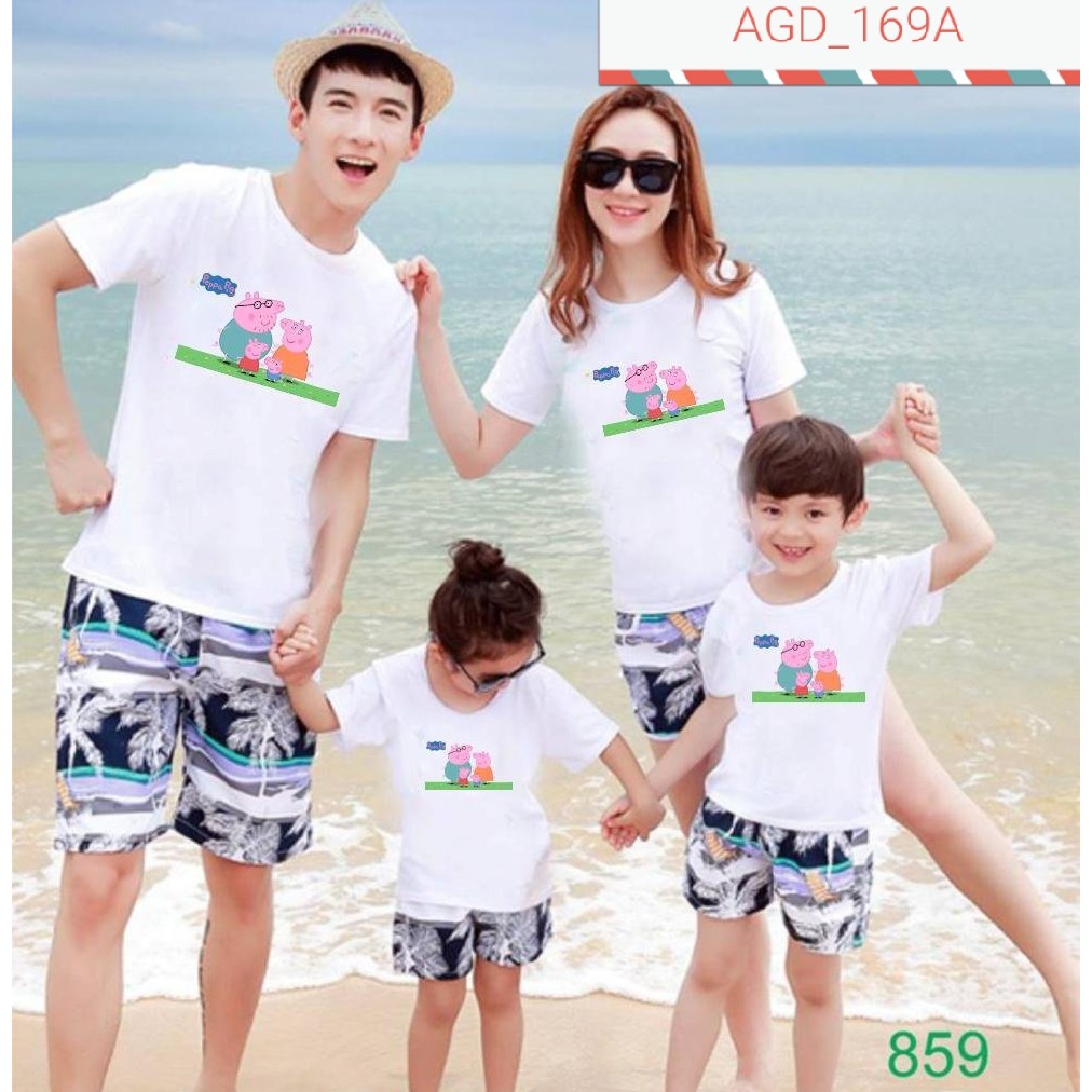 Áo thun gia đình heo paper _MÃ AGD 169A