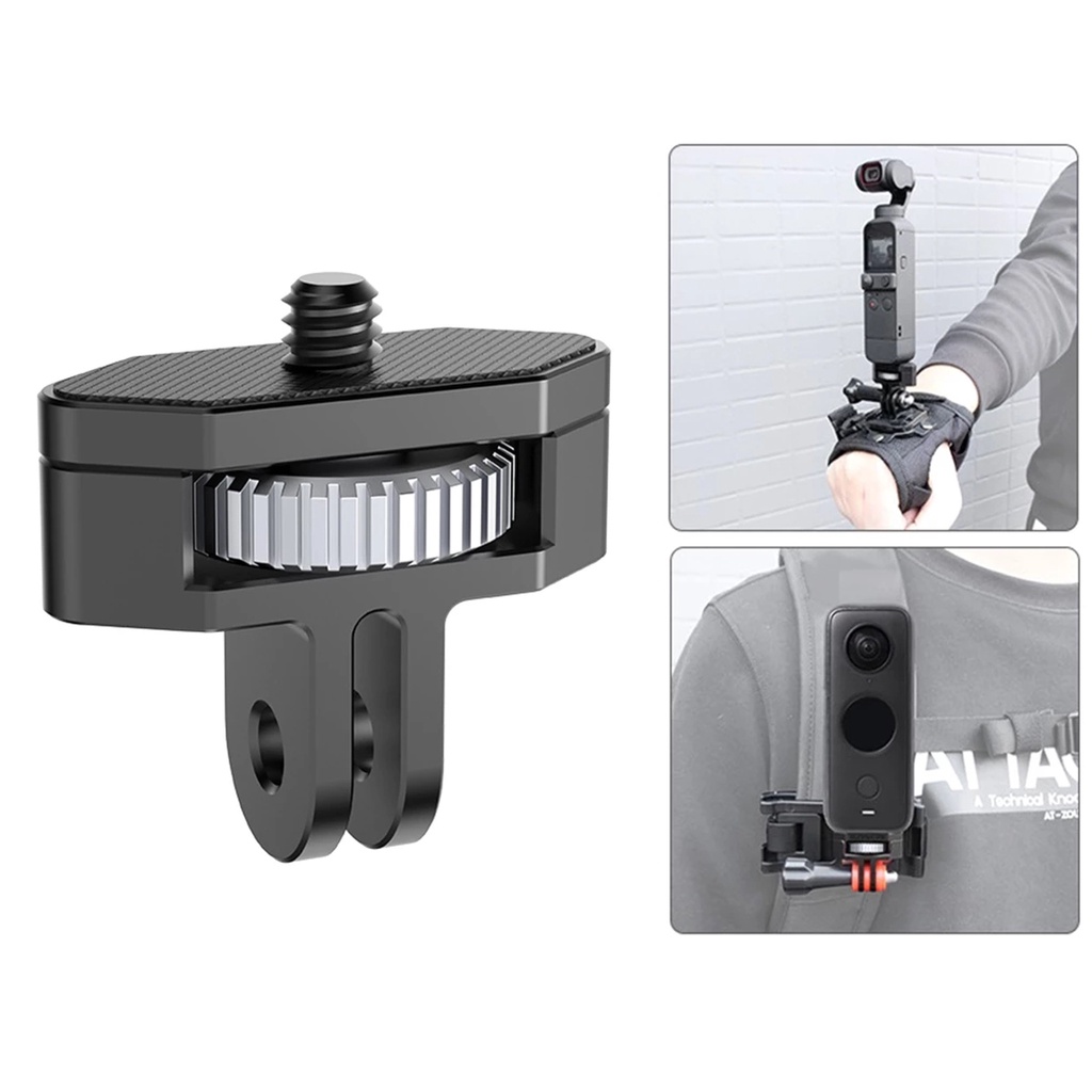 Bộ Chuyển Đổi Đầu Vít 1 / 4 Bằng Hợp Kim Nhôm Xoay 360 Độ Thông Dụng Cho INSTA360 ONE RS X2 POCKET 2