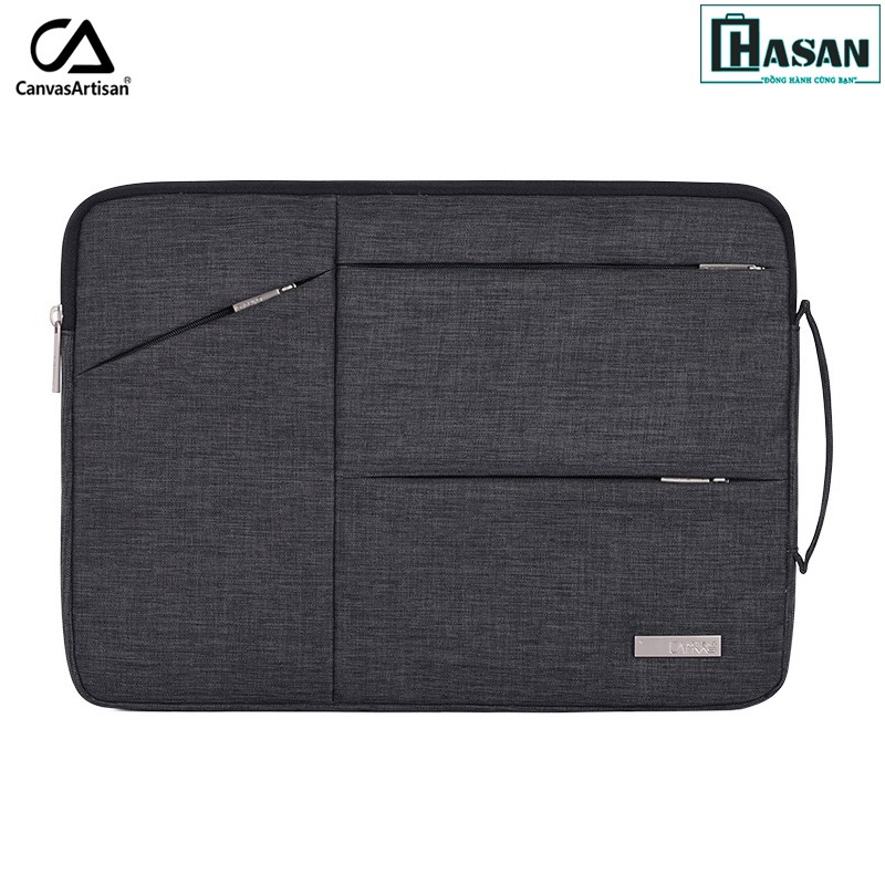 Túi chống sốc Laptop, Macbook Canvasartisan siêu mỏng kèm quai xách đứng mới lạ