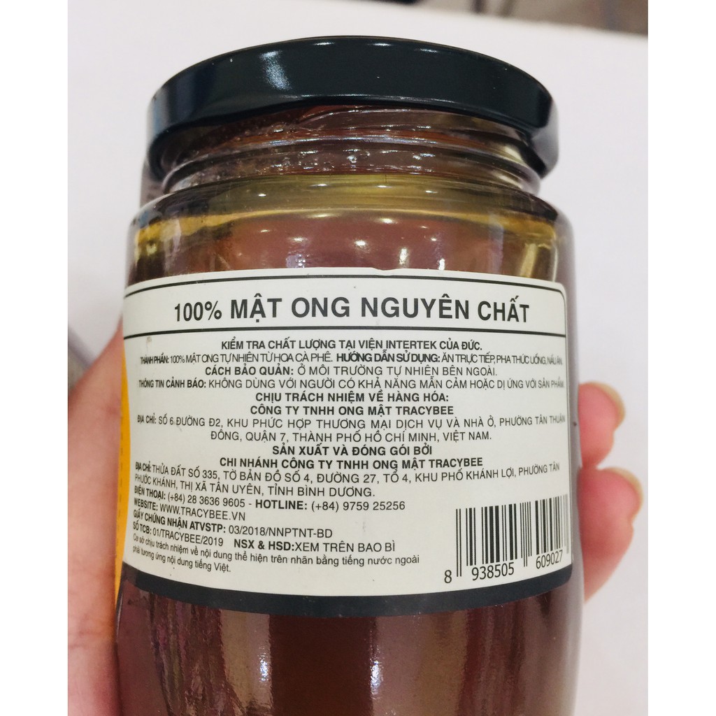 Mật Ong tự nhiên hoa chôm chôm, hoa cà phê TRACYBEE