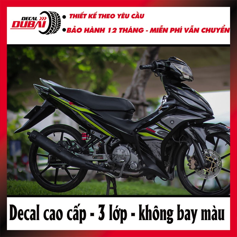 Tem Trùm Exciter 135 Đen Xám Xanh Đẹp