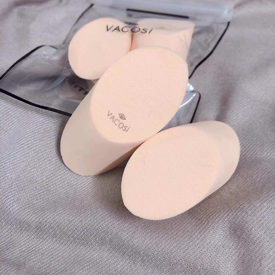 Bông Phấn Ướt Tán Kem Nền Vacosi BP10 Xúc Xích - Bịch 2 Cái