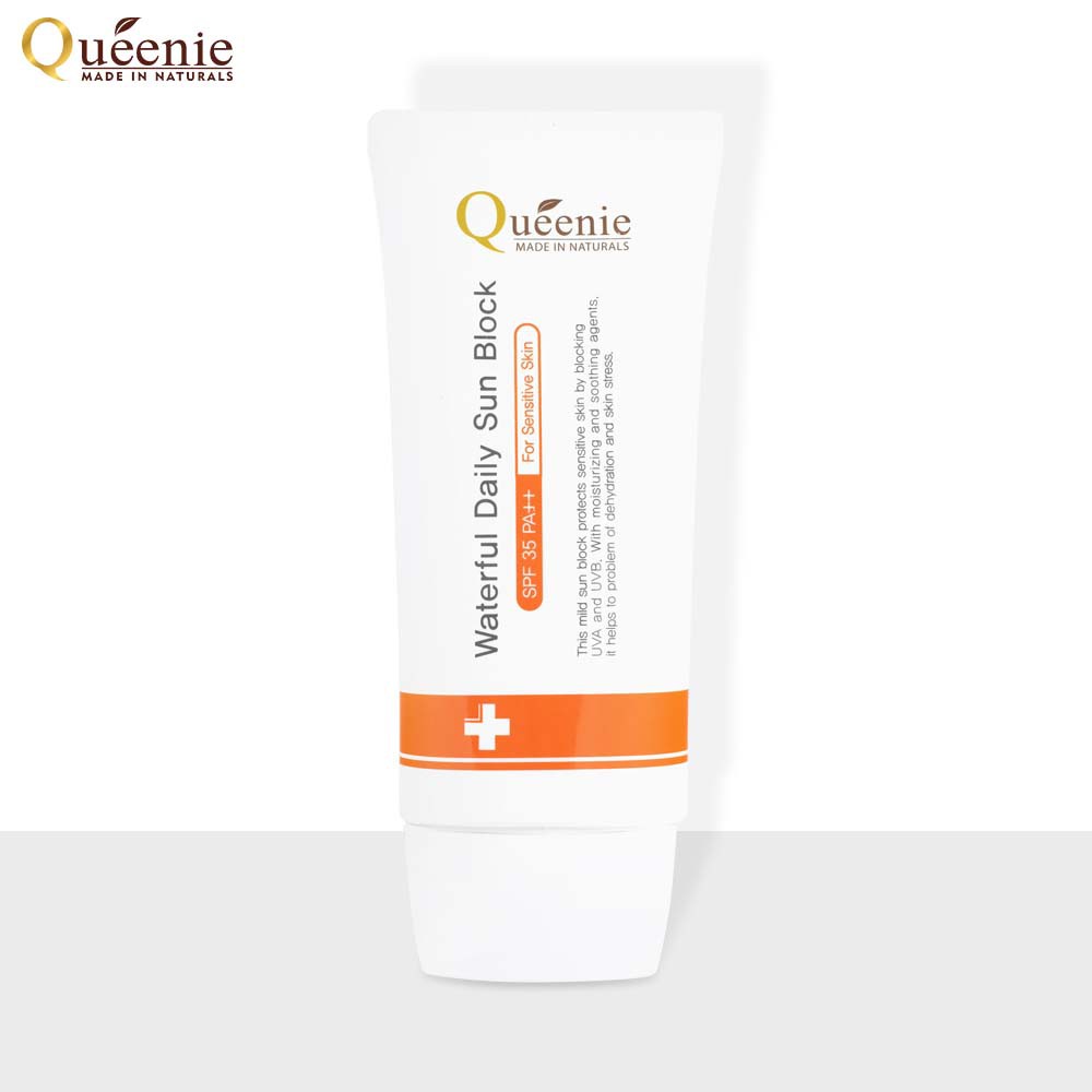 Kem Chống Nắng SPF 35PA++ Queenie AC Pure Trắng Da Cho Da Nhạy Cảm Da Mụn 50ml