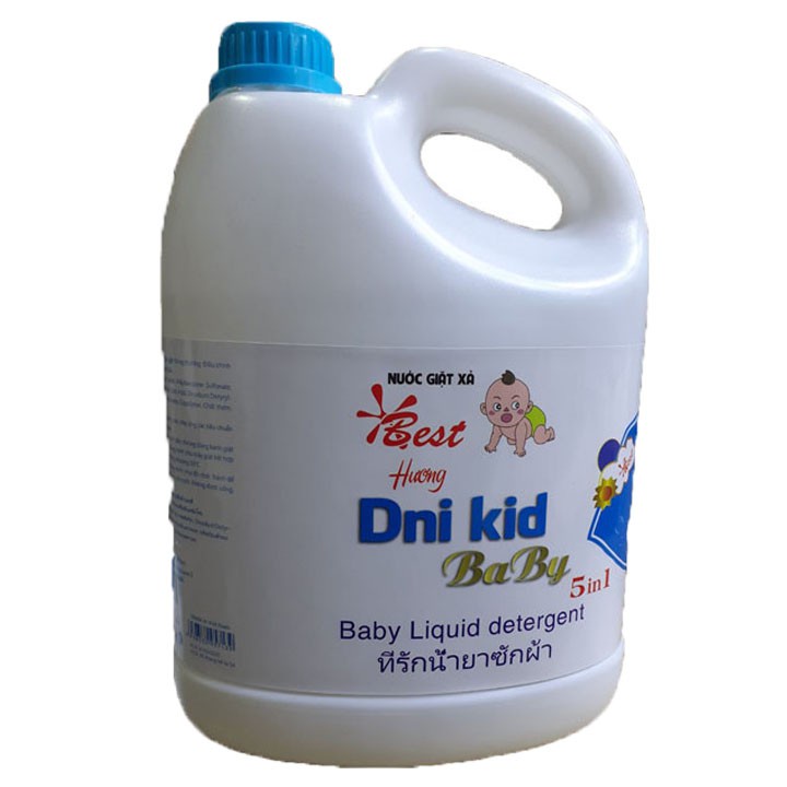 Nước Giặt Xả Dni-Kid Trẻ Em 3600ml/chai Làm Mềm Vải-Diệt khuẩn-Siêu Thơm