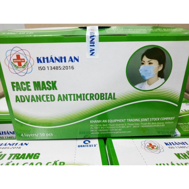 [GIÁ THỊ TRƯỜNG] Khẩu trang y tế than hoạt tính Khánh An - 4 lớp