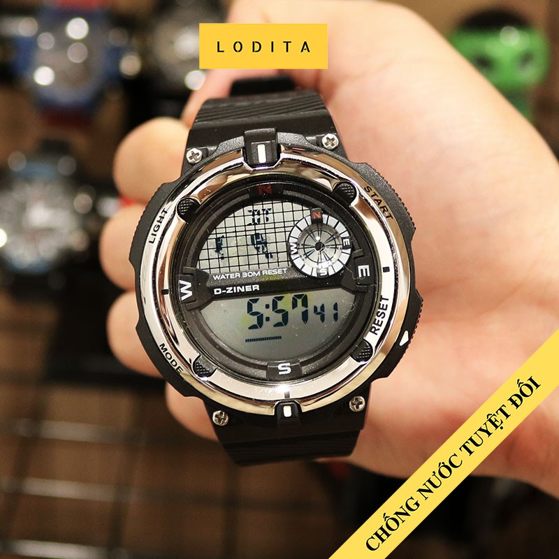 Đồng hồ thể thao nam điện tử chính hãng Dziner DZ-8277 chống nước full box