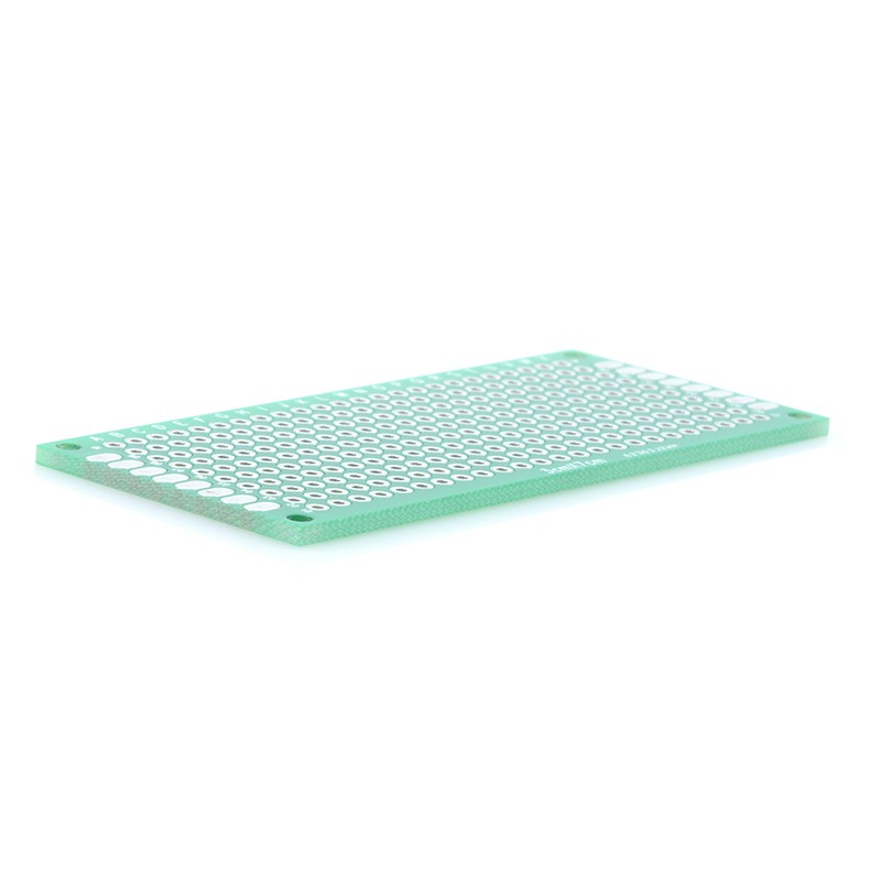 Board đồng đục lỗ 03x07cm 2 mặt phủ xanh- L8