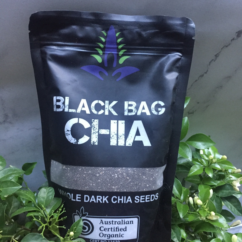 Hạt chia đen Úc Black Bag CHIA - Chia Úc Absolute Organic hữu Cơ