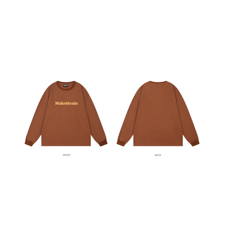 Áo phông dài tay Make it Rain Heybig màu nâu