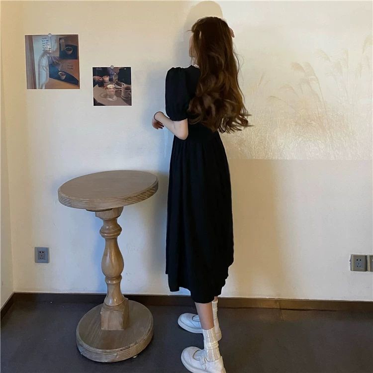 Đầm Perty tay phồng phong cách Hàn Quốc cổ điển thiết kế dễ thương cho nữ