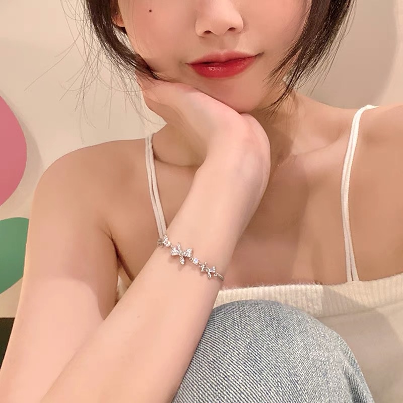 Vòng Đeo Tay Phối Nơ Phong Cách Cổ Điển Sang Trọng Cho Nữ